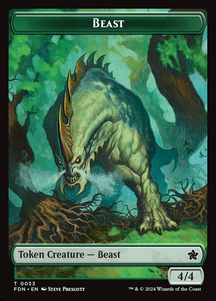 Beast Token (G 4/4) // Dog Token (W 1/1)
