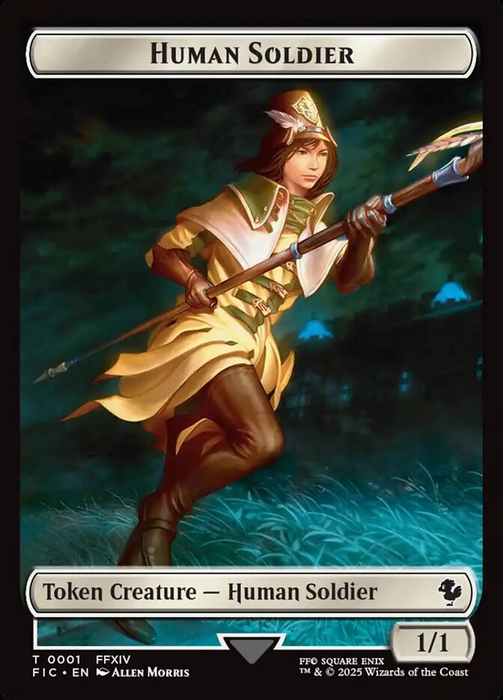 Hero Token (W 1/1) // Human Soldier Token (W 1/1) (V.1)