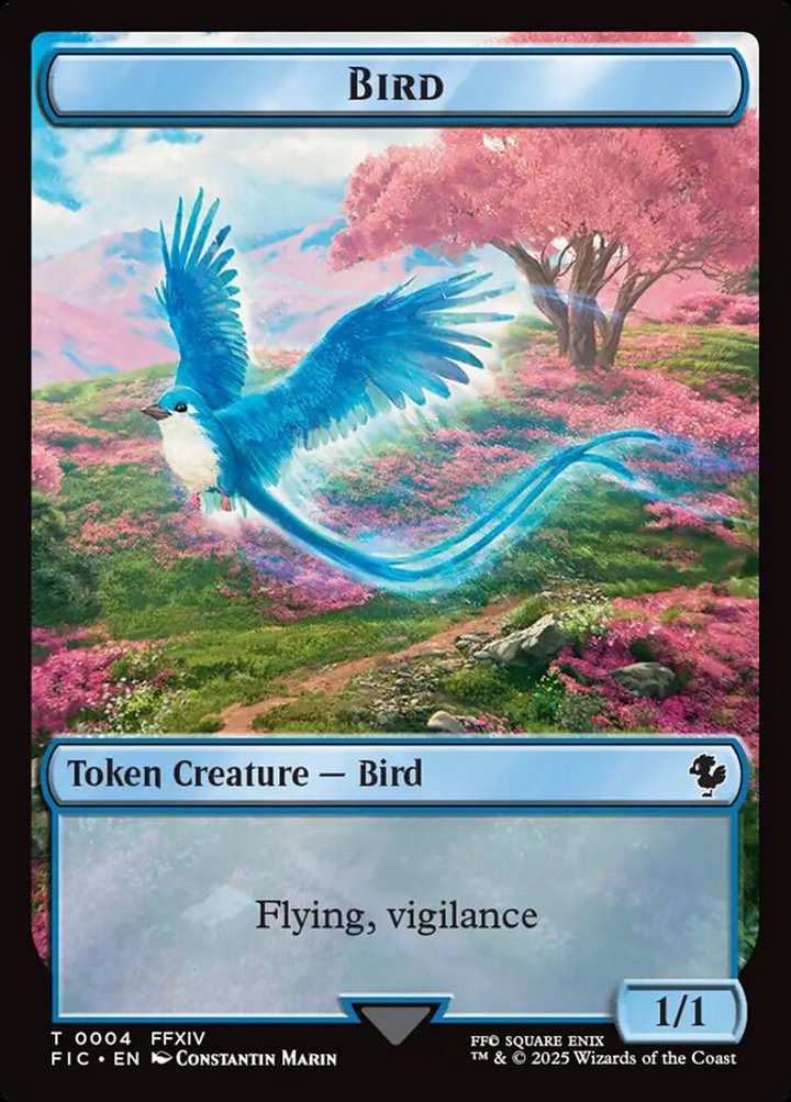 Hero Token (W 1/1)// Bird Token (U 1/1 Flying, vigilance) (V.1)