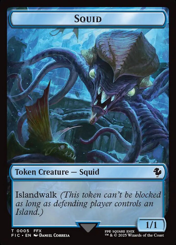 Spirit Token (W 1/1) // Squid Token (U 1/1) (V.1)