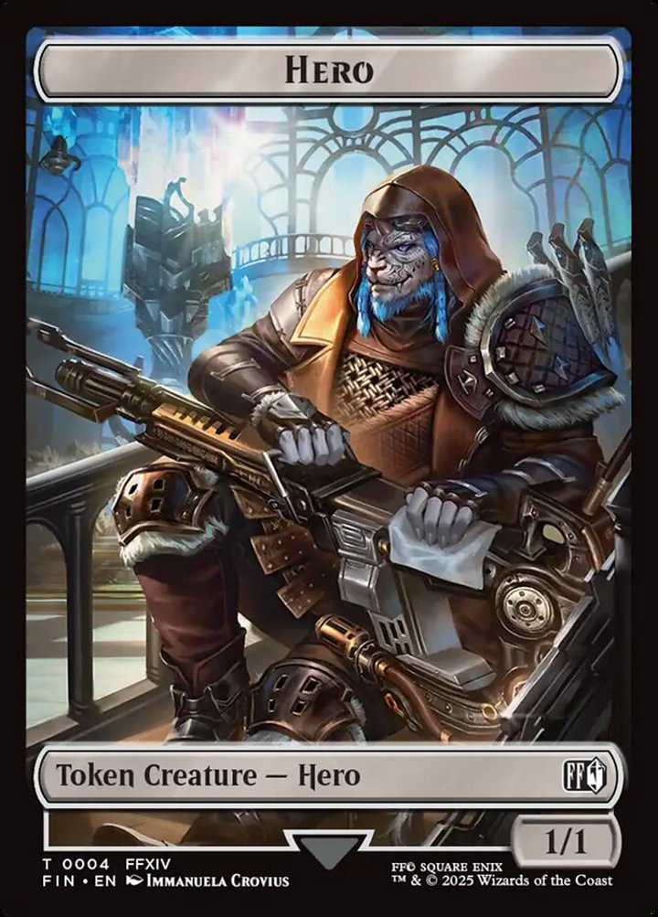 Hero Token (W 1/1)// Bird Token (U 1/1 Flying, vigilance) (V.1)