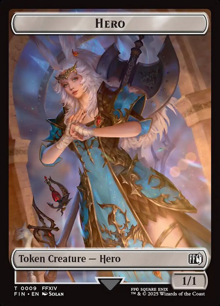 Hero Token (W 1/1) // Elemental Token (2/2 all colors)