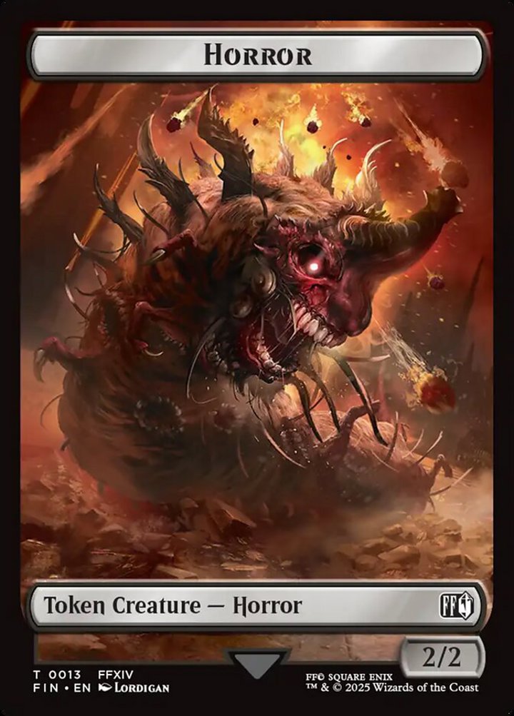 Hero Token (W 1/1) // Horror Token (B 2/2) (V.1)