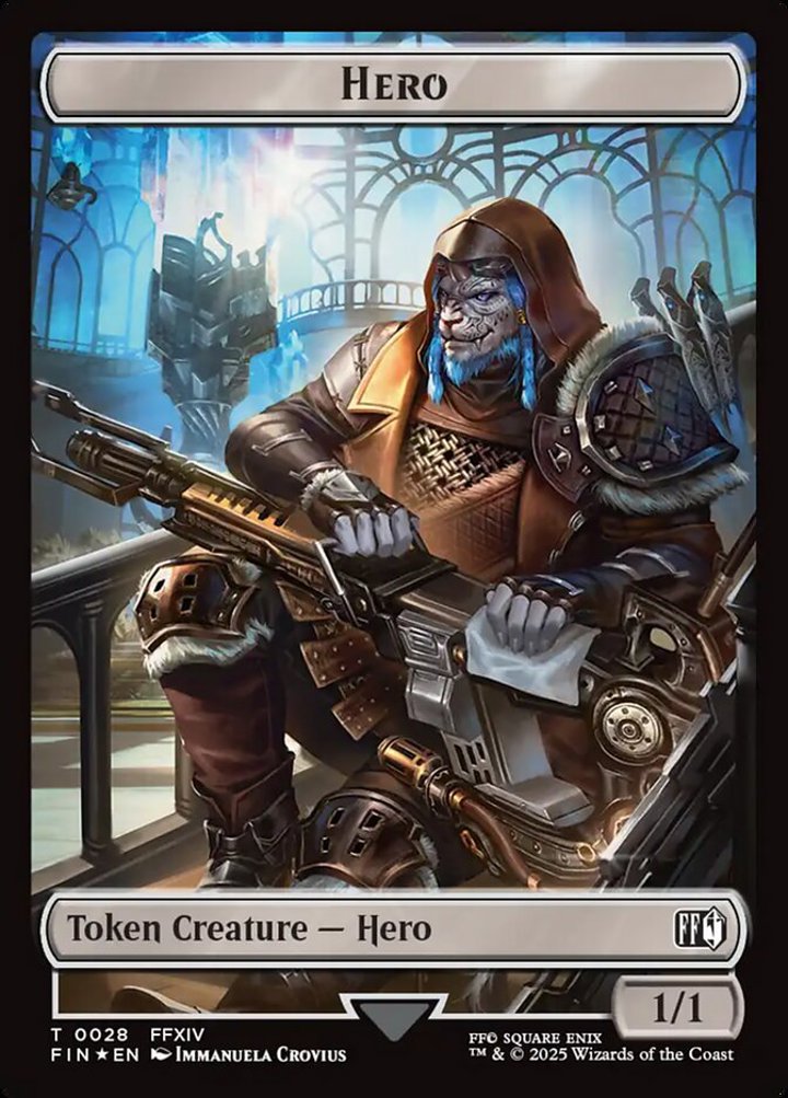 Hero Token (W 1/1)// Bird Token (U 1/1 Flying, vigilance) (V.3)