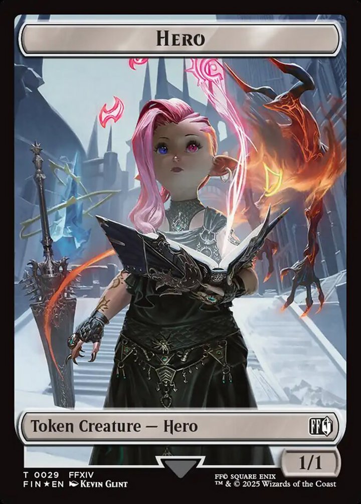 Hero Token (W 1/1)// Bird Token (U 1/1 Flying, vigilance) (V.4)