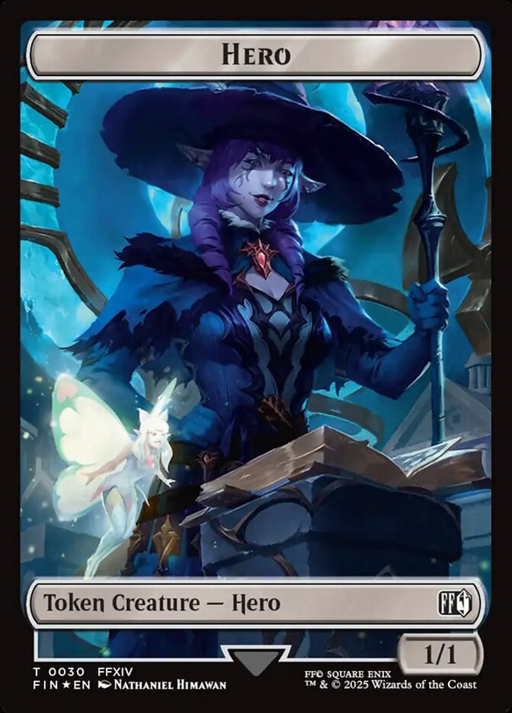 Hero Token (W 1/1)// Wizard Token (B 0/1) (V.3)