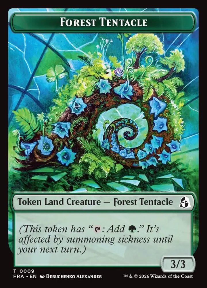 Dragon Token (R 5/5) // Forest Tentacle Token (G 3/3)