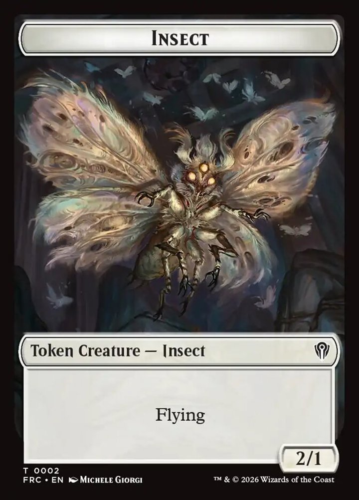 Insect Token (W 2/1) // Warrior Token (W 1/1)