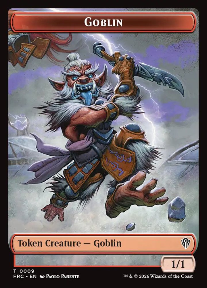 Zombie Army Token (B 0/0) // Goblin Token (R 1/1)