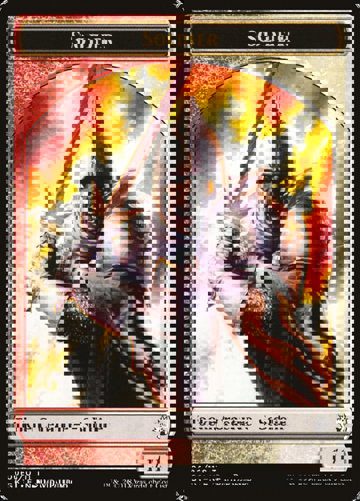 Soldier Token (RW 1/1) // Goblin Token (R 1/1)