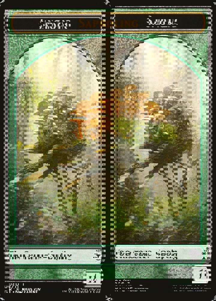 Saproling Token (G 1/1) // Elf Knight Token (GW 2/2)