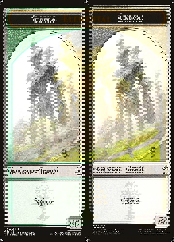 Elemental Token (GW 8/8) // Centaur Token (G 3/3)