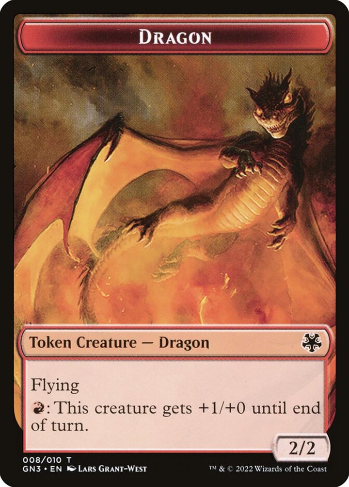 Dragon Token (R 2/2) // Elf Warrior Token (G 1/1)