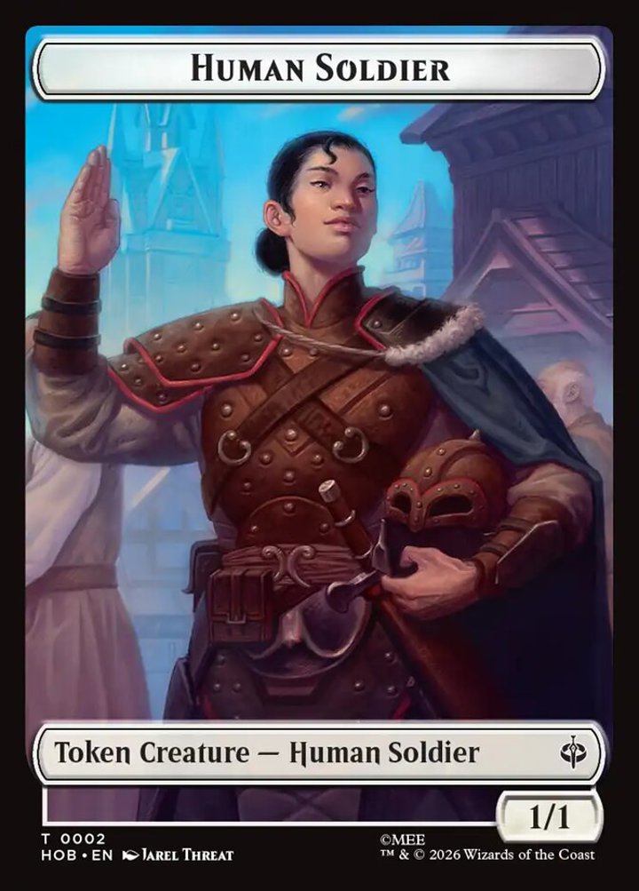 Goblin Army Token (B 0/0) // Human Soldier Token (W 1/1)