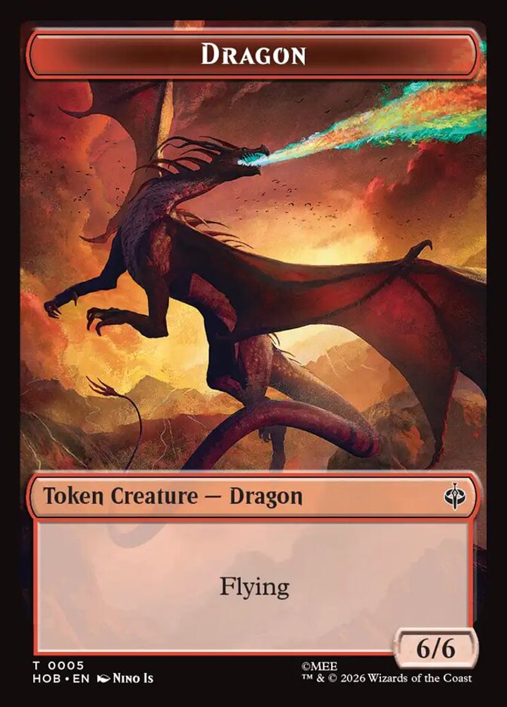 Dragon Token (R 6/6) // Stone Boulder Token (A 3/1)