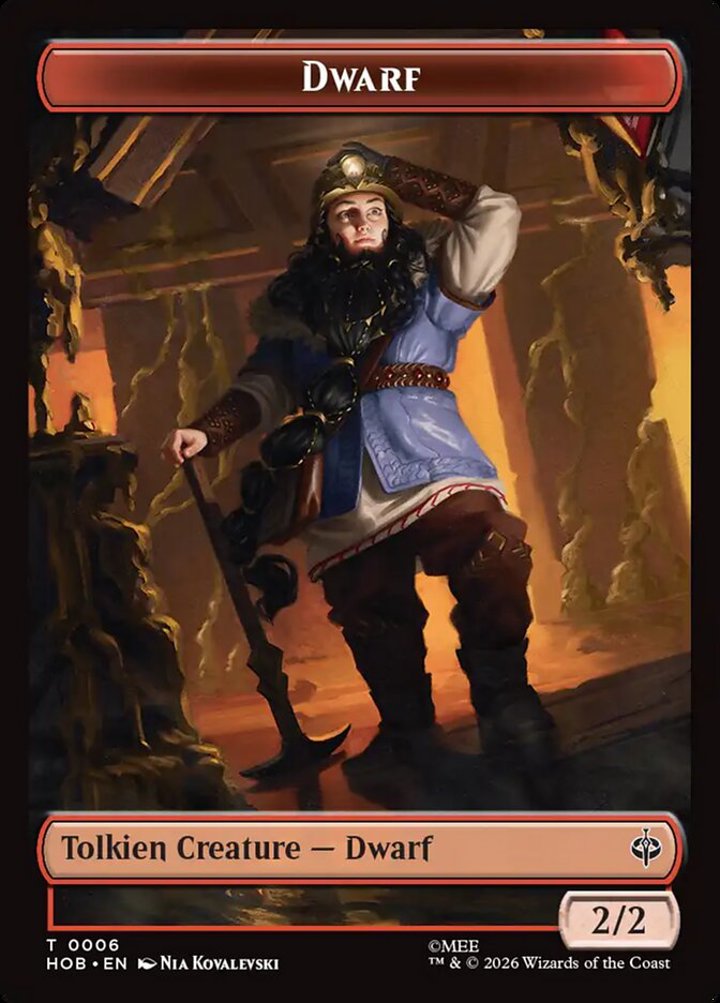 Dwarf Token (R 2/2) // Human Soldier Token (W 1/1)