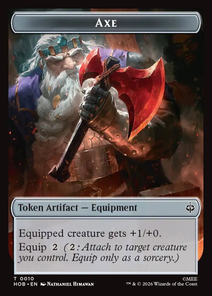 Bird Soldier Token (W 4/4) // Axe Token