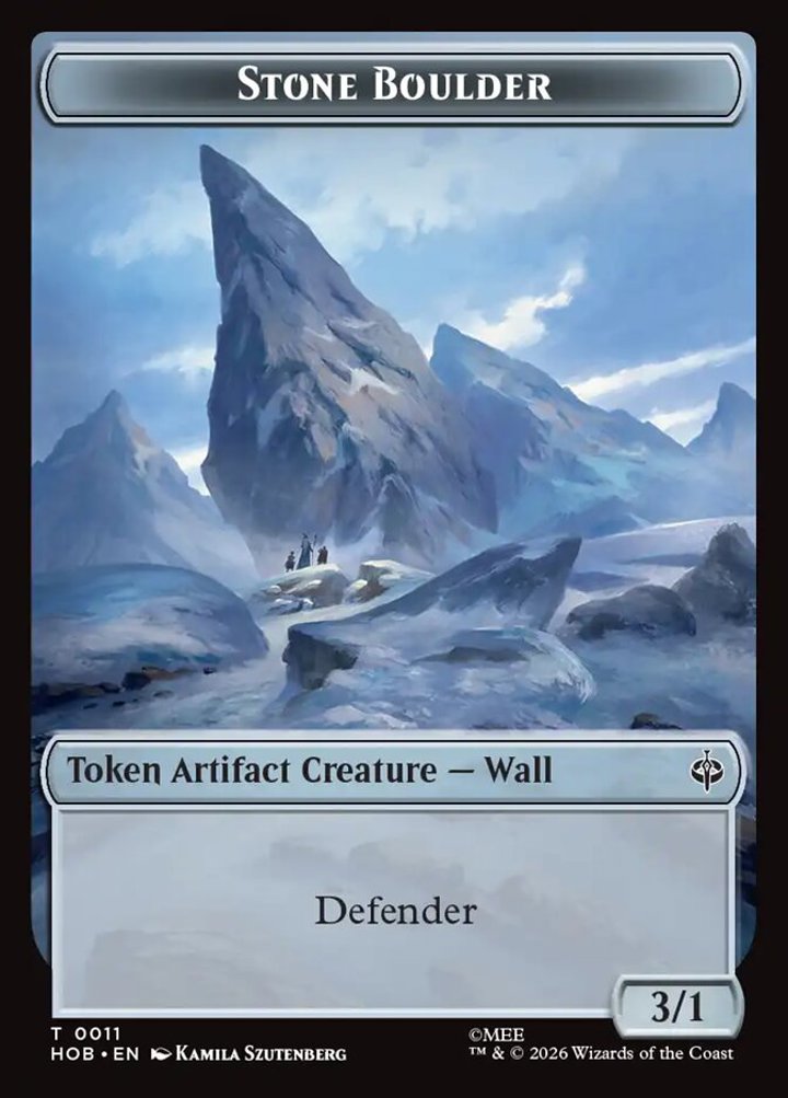 Dragon Token (R 6/6) // Stone Boulder Token (A 3/1)