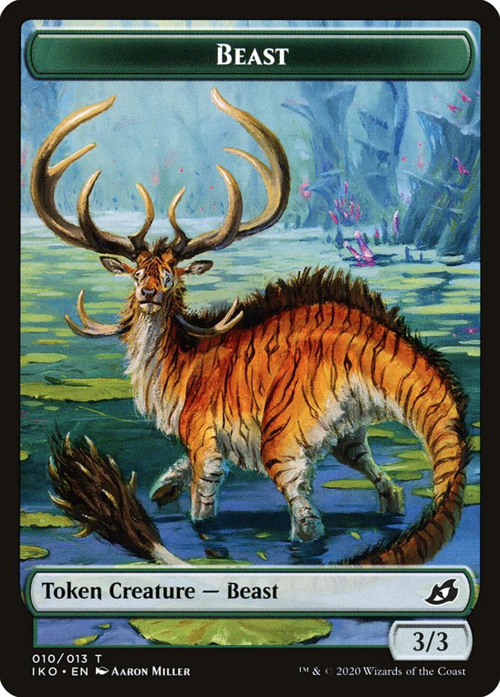 Human Token (W 1/1) // Beast Token (G 3/3)