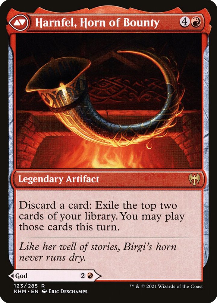 Birgi, God of Storytelling // Harnfel, Horn of Bounty