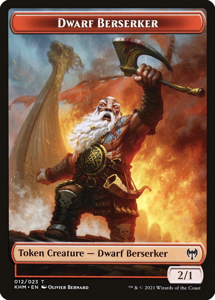 Dwarf Berserker Token (Red 2/1)
