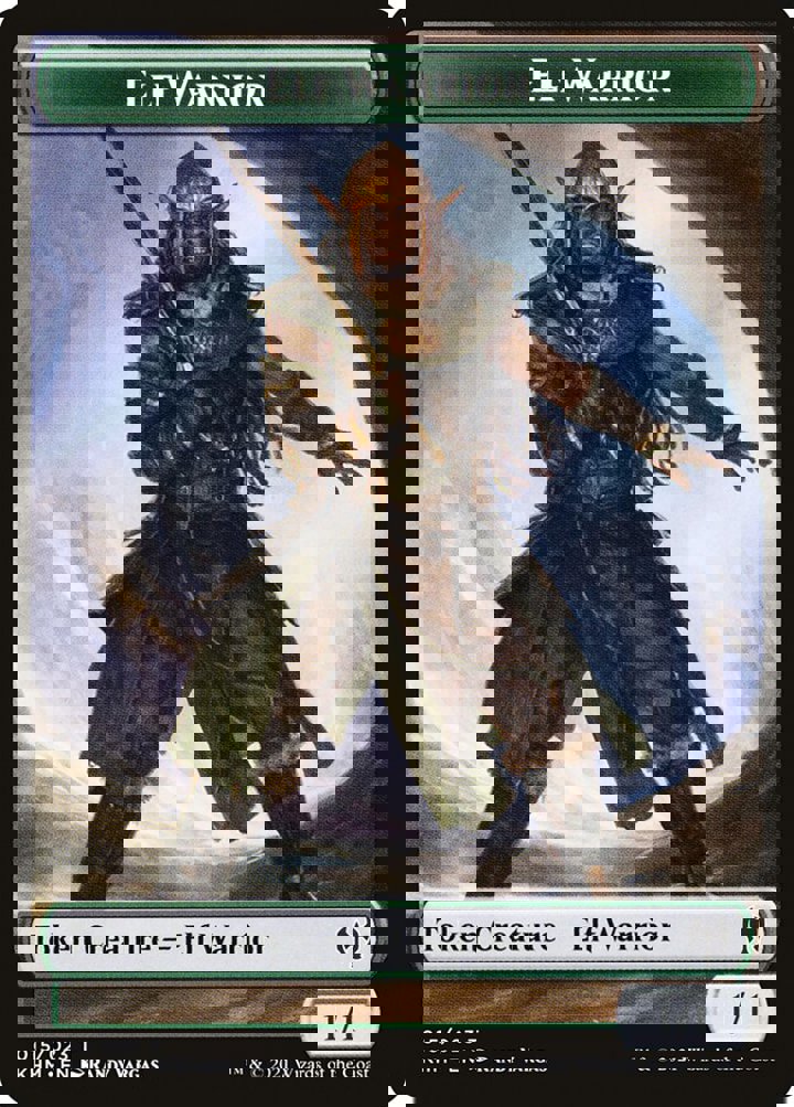 Elemental Token (G 7/7) // Elf Warrior Token (G 1/1)