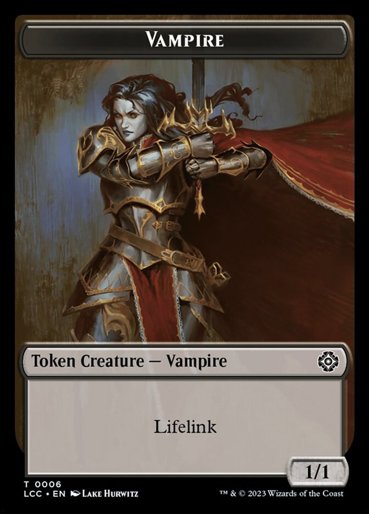 Vampire Token (B 1/1 Lifelink) // Vampire Demon Token (WB 4/3)