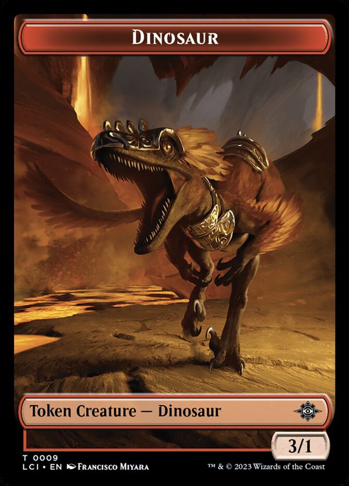 Dinosaur Token (Red 3/1)