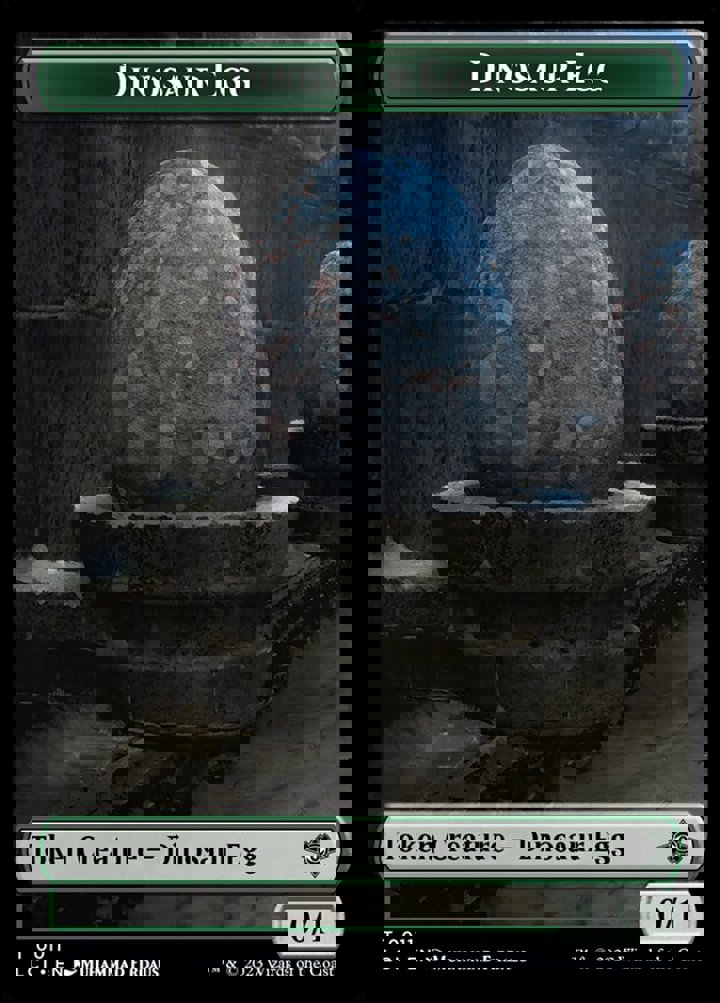 MTG Dinosaur Egg Token (Green 0/1): Magic: The Gathering Karte