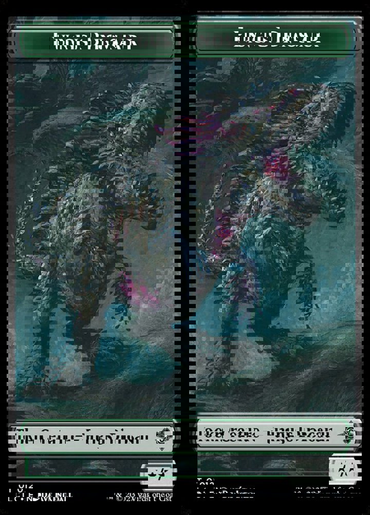 MTG Fungus Dinosaur Token (Green */*) // Vampire Demon Token