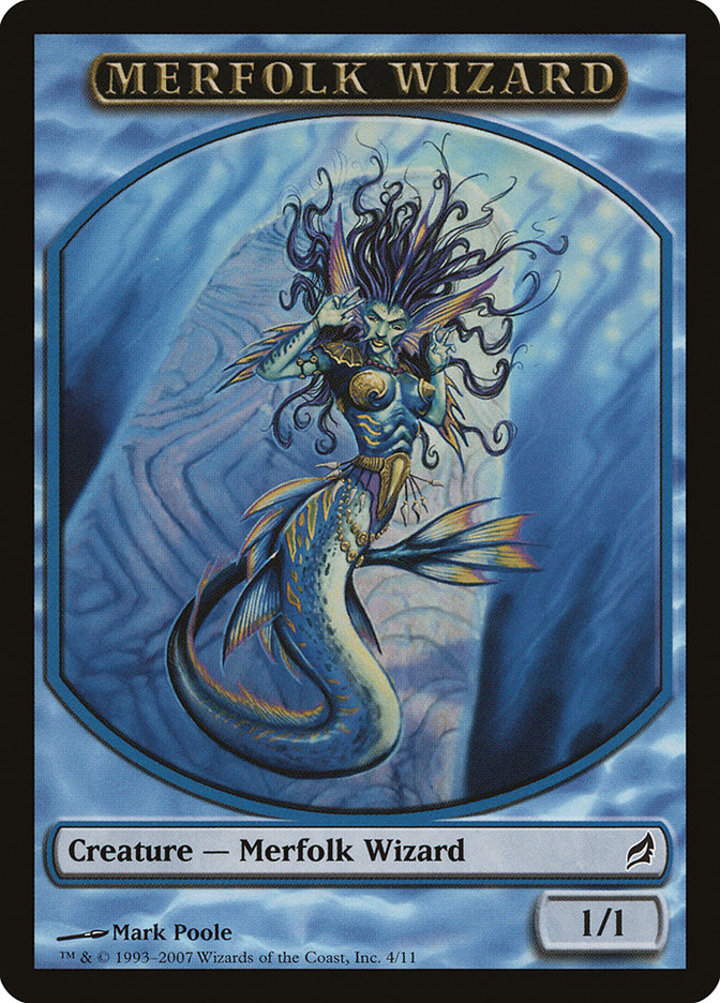 Merfolk Wizard Token (Blue 1/1)