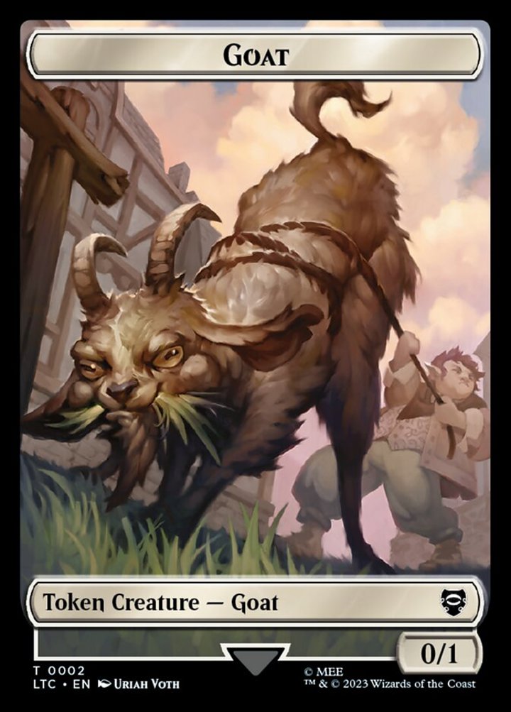 Bird Token (W 3/3 Attacks) // Goat Token (W 0/1)