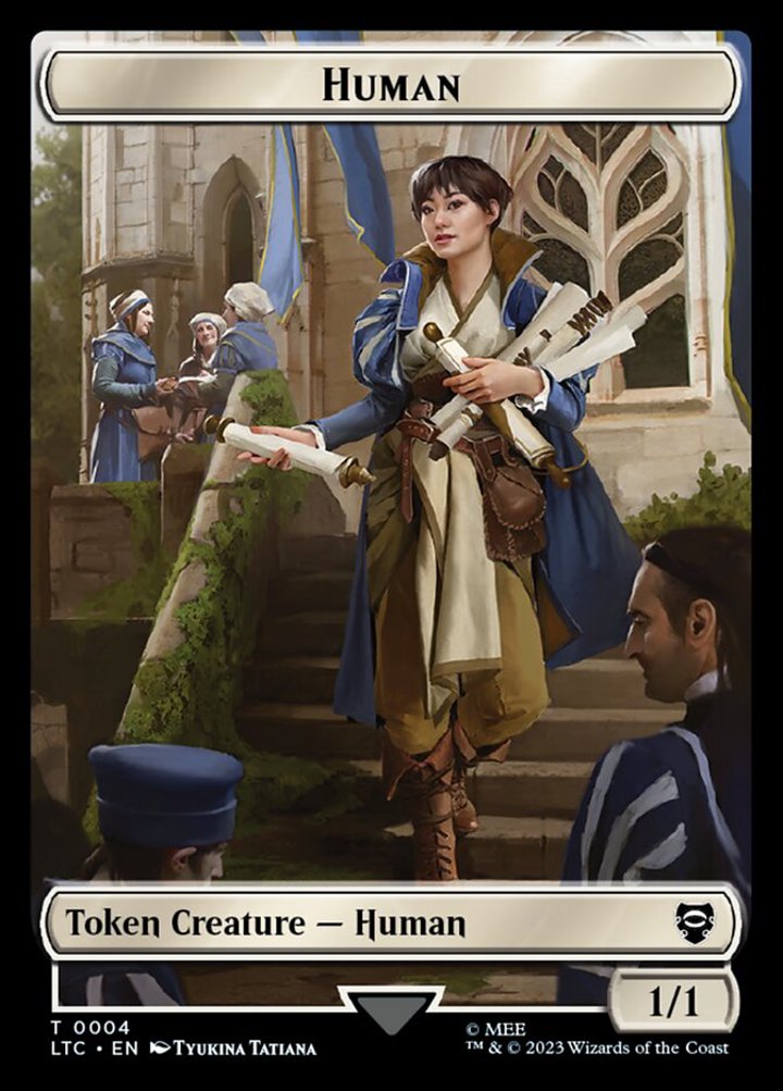 Human Soldier Token (W 1/1) // Human Token (W 1/1) (V.1)