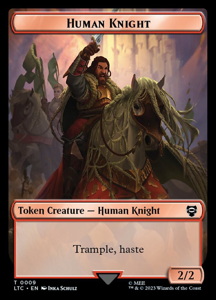 Human Knight Token (R 2/2) // Human Token (W 1/1)