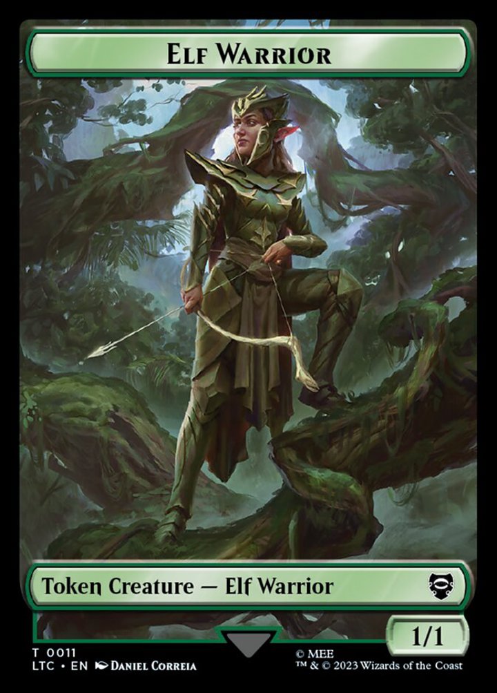 Bird Token (U 2/2) // Elf Warrior Token (G 1/1)