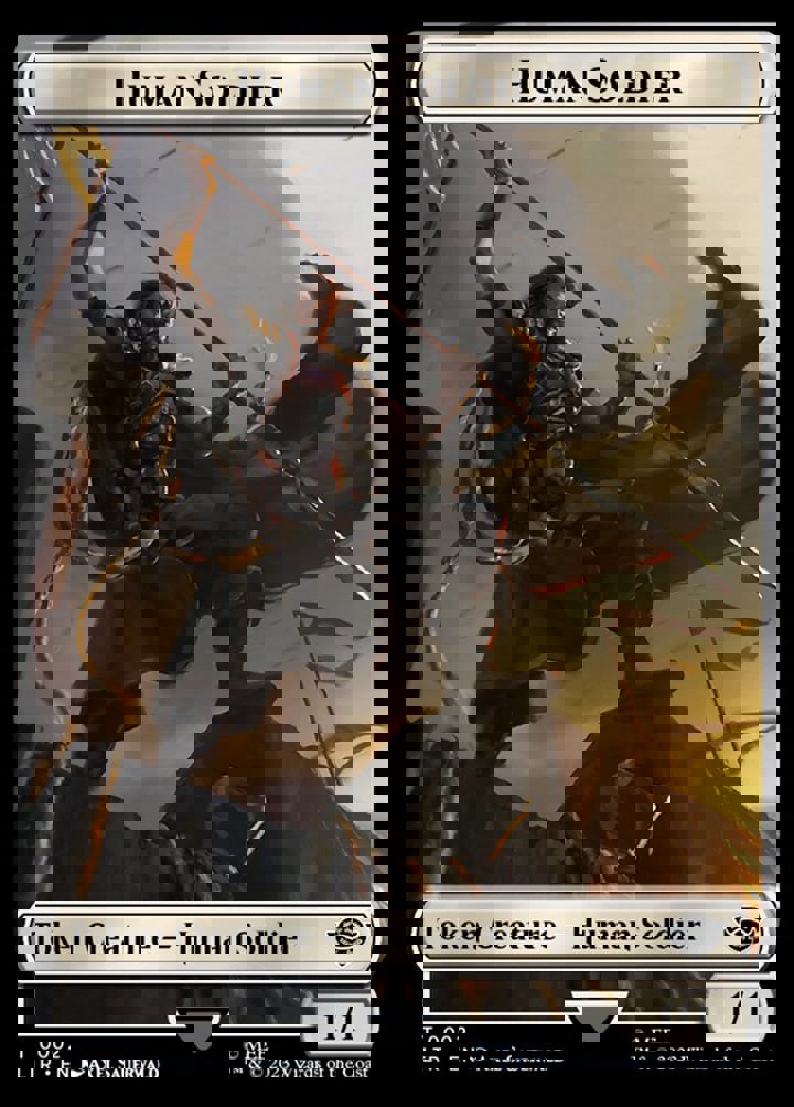 Human Soldier Token (White 1/1) (V.2)