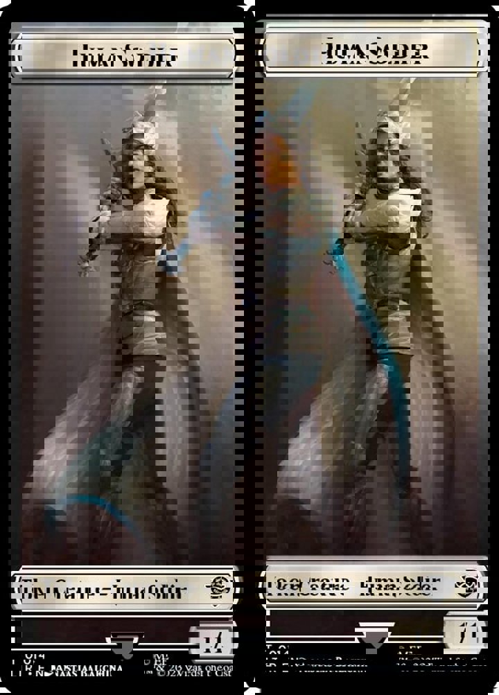 Human Soldier Token (White 1/1) (V.1)