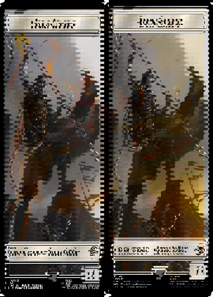 Human Soldier Token (White 1/1) (V.2)