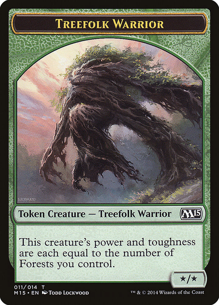 Treefolk Warrior Token (Green */*)