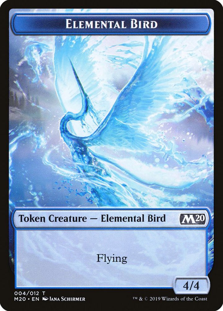 Elemental Bird Token (Blue 4/4)