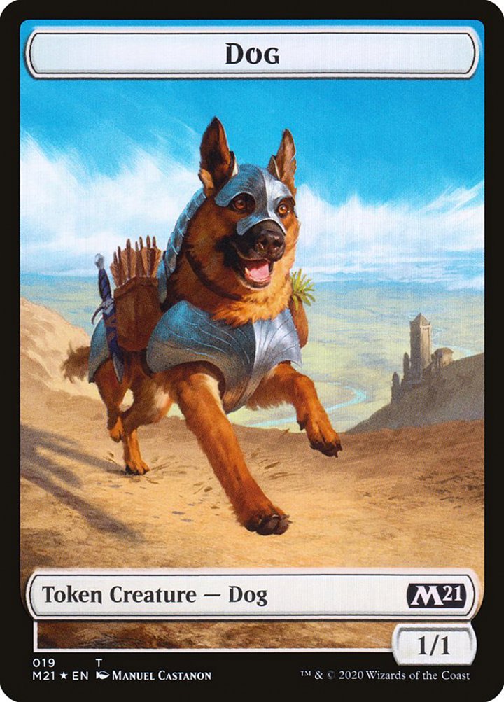 Dog Token (W 1/1) // Cat Token (G 1/1)