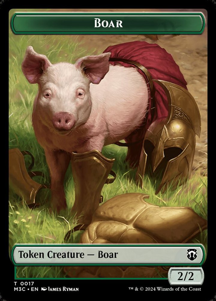 Boar Token (G 2/2) // Forest Dryad Token (G 1/1) (V.1)