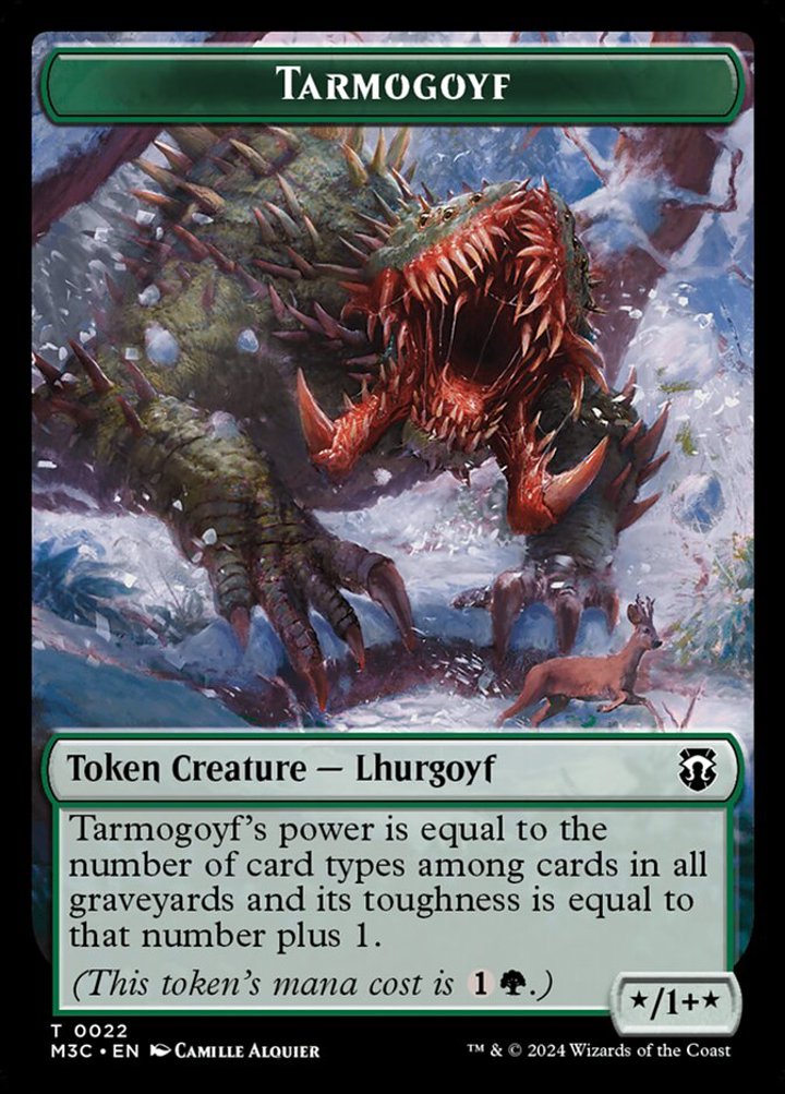Goblin Token (R 1/1) // Tarmogoyf Token (G */1+*)