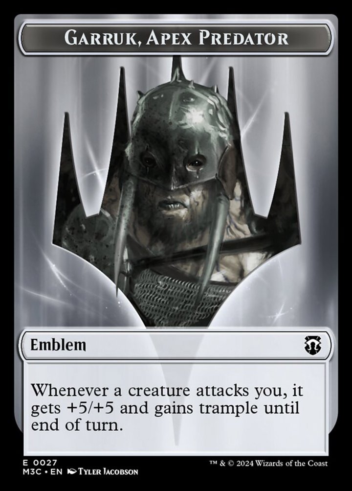 Saproling Token (G 1/1) // Garruk, Apex Predator Emblem (V.1)