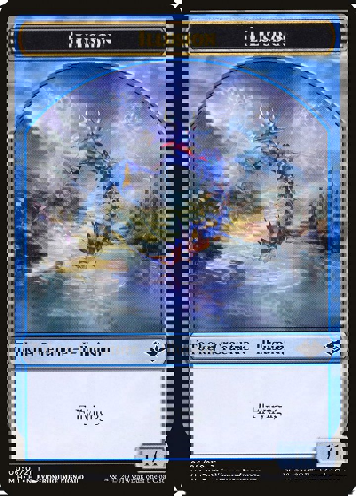 Illusion Token (Blue 1/1 Flying)