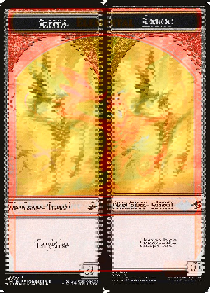 Elemental Token (Red 3/1 Trample, haste)