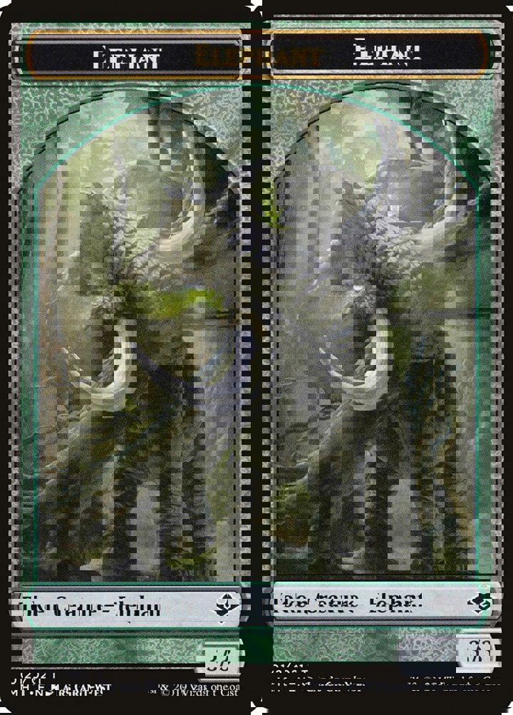 Elephant Token (Green 3/3)