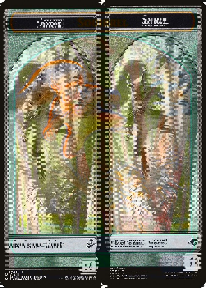 Squirrel Token (Green 1/1)