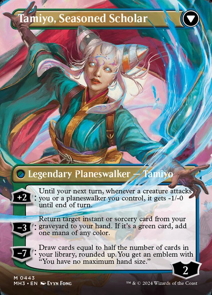 Tamiyo, Inquisitive Student // Tamiyo, Seasoned Scholar (V.1)