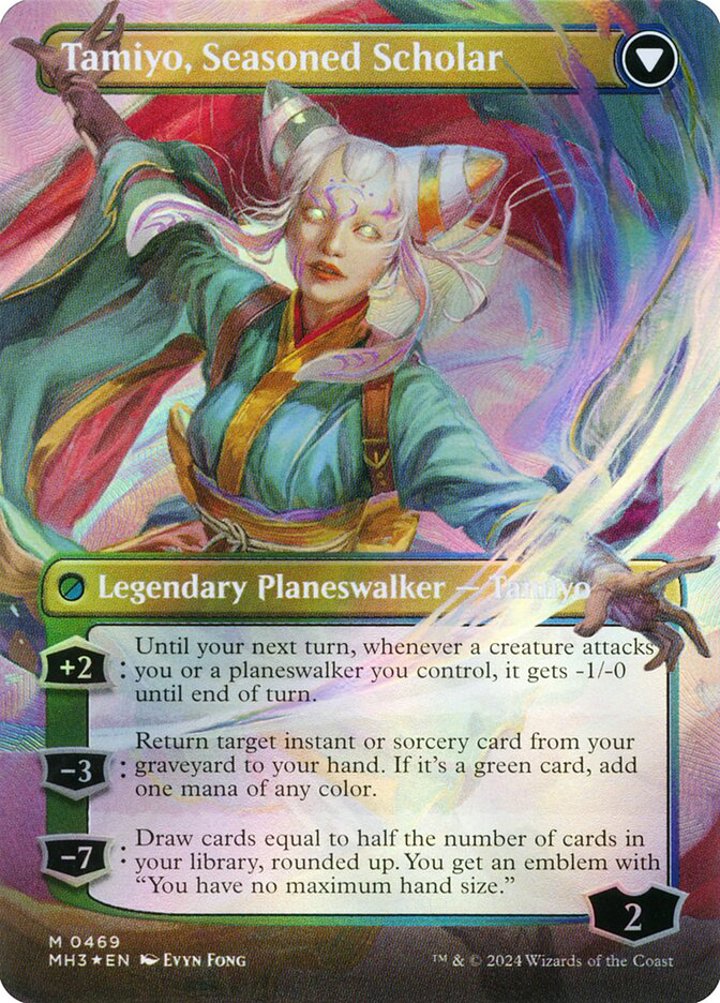 Tamiyo, Inquisitive Student // Tamiyo, Seasoned Scholar (V.2)